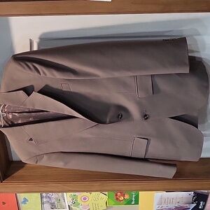 Vintage Oakton LTD Men's Suit Jacket Taupe 38R